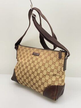 Gucci brown Messenger GG Bag Canvas pattern monogram Brown